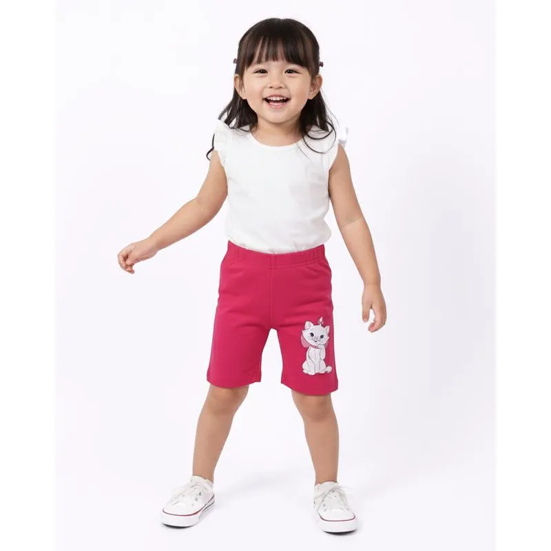 Bermuda Bebê Moletinho Reta Disney Marie Rosa 1