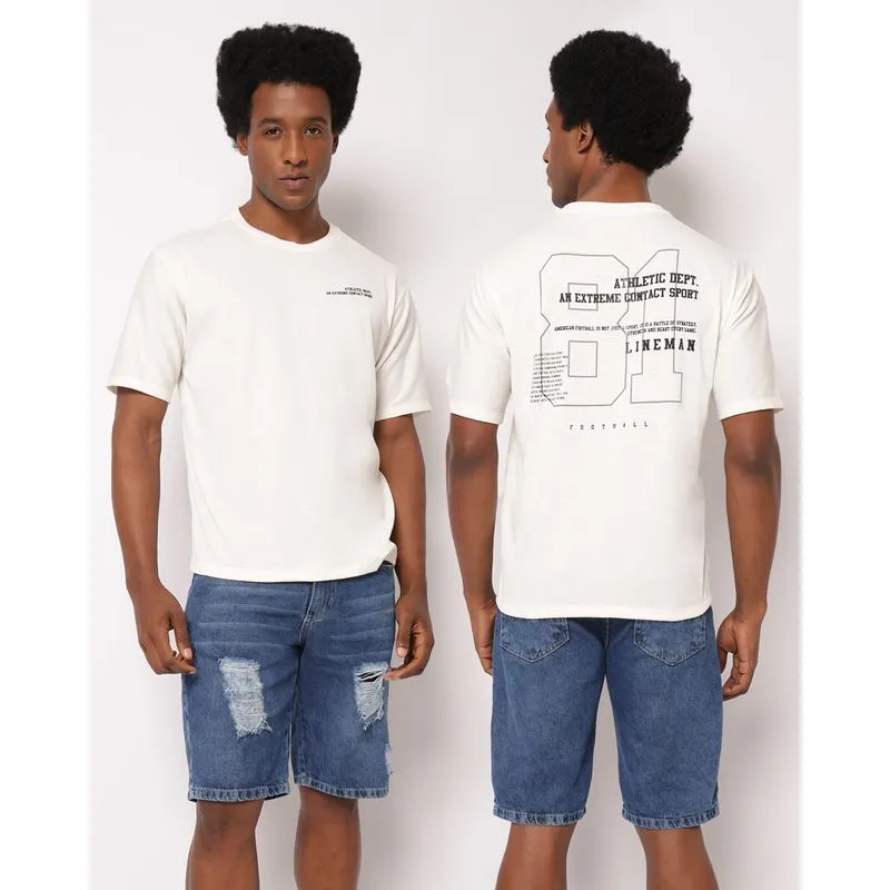 Camiseta Masculina Texturizada com Estampa Off White GG