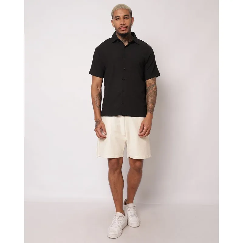 Bermuda Masculina Algodão Texturizada com Bolsos Off White M
