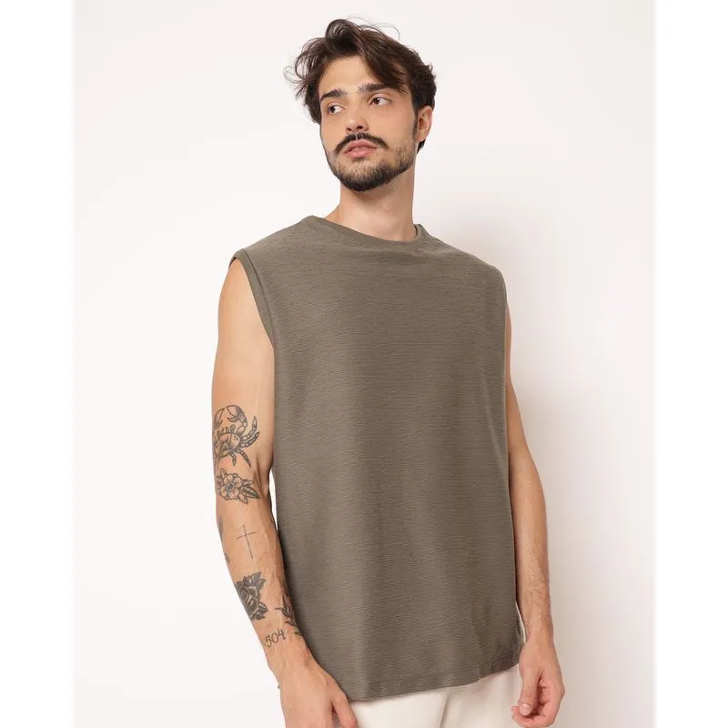 Regata Masculina Texturizada Machão Verde PP