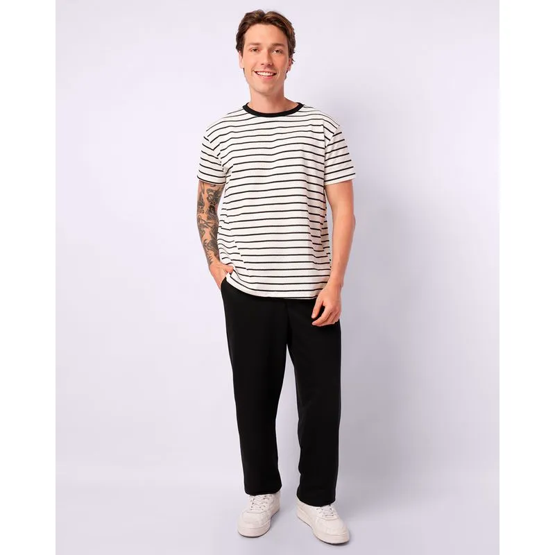 Calça Masculina Moletinho com Bolsos Preta M