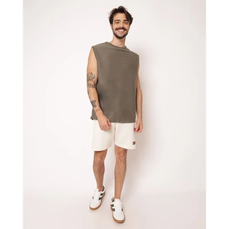 Bermuda Moletom Masculina Com Bolso Off White GG
