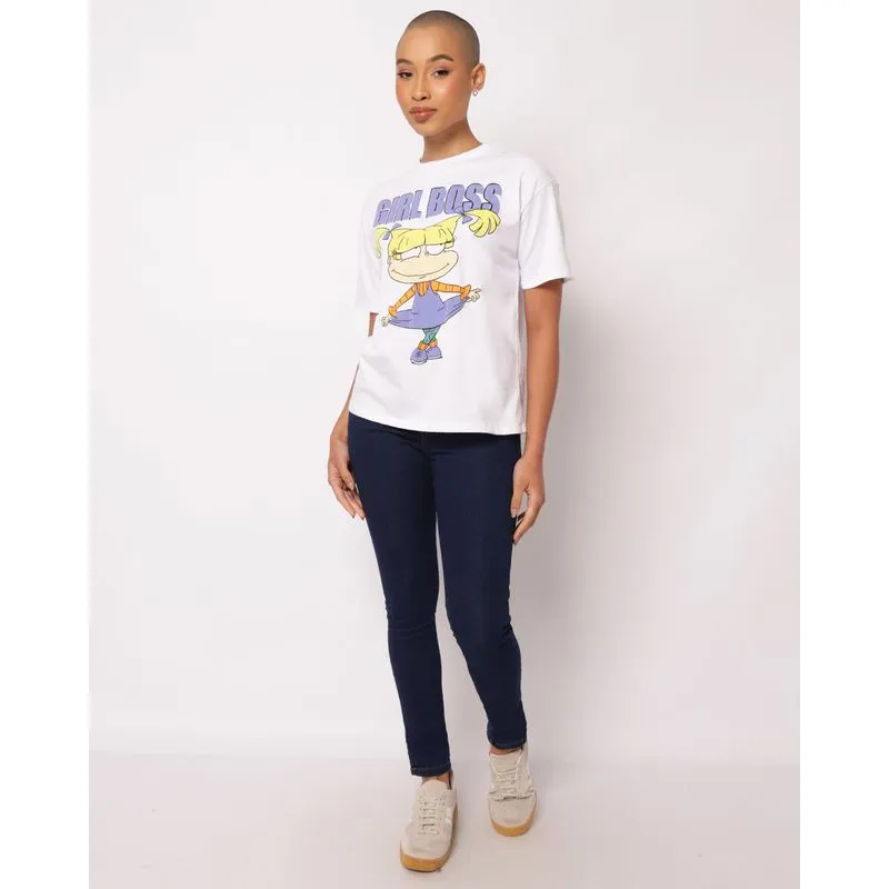 Calça Jeans Feminina Cigarrete Barra Aberta com Bolsos Azul 44