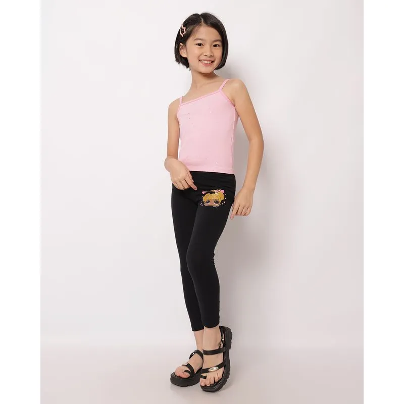Calça Infantil Legging Estampa Lol Surprise Preta 10