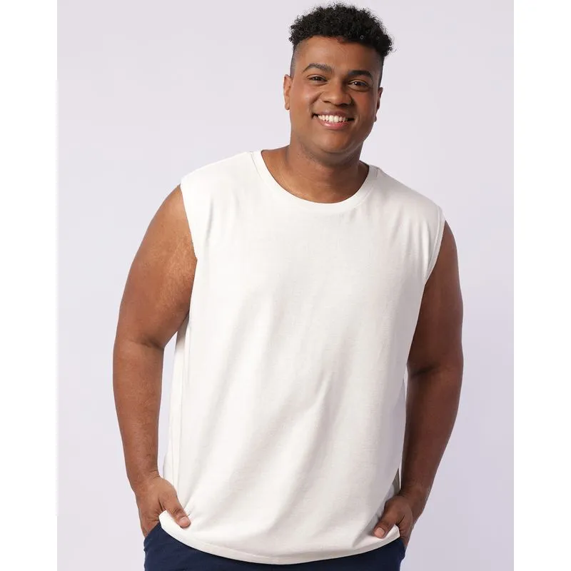 Regata Plus Size Masculina Atoalhada Off White G2