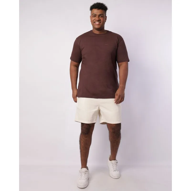 Bermuda Plus Size Masculina Viscolinho Off White G3