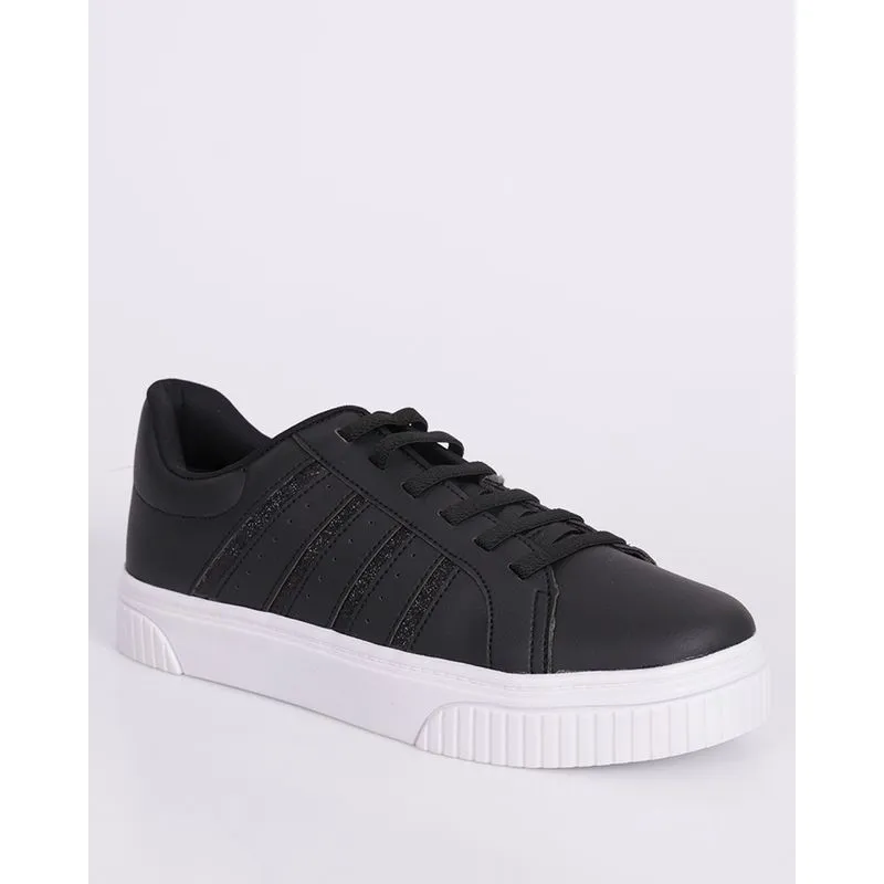 Tênis Feminino Casual Donatta com Glitter Preto 34