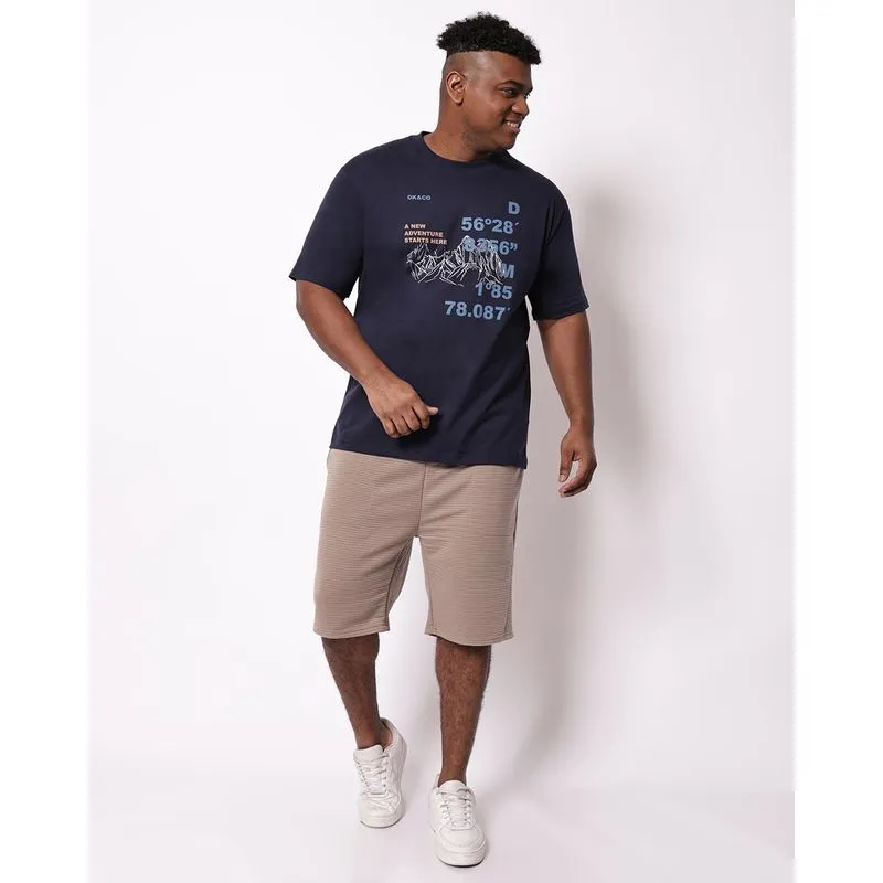 Bermuda Plus Size Moletinho Texturizada Bege G2
