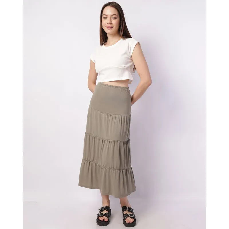Saia Feminina Midi Três Marias Verde M