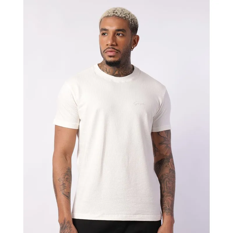 Camiseta Masculina Gangster Texturizada Off White P