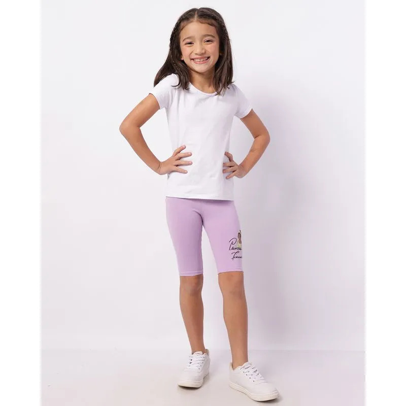 Bermuda Infantil Ciclista Princesa Tiana Disney Lilás 6