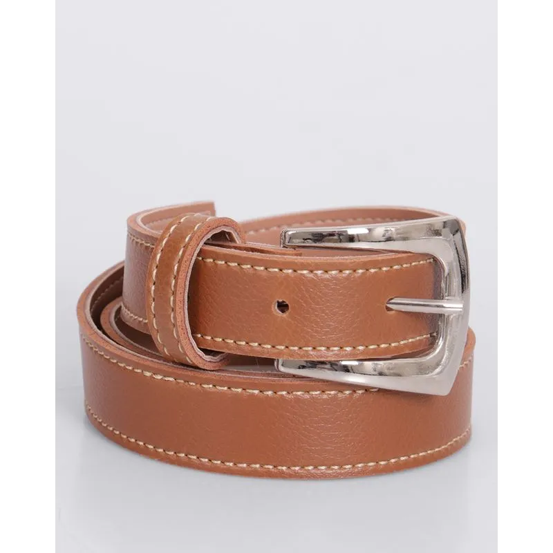 Cinto Feminino Slim com Fivela Marrom G