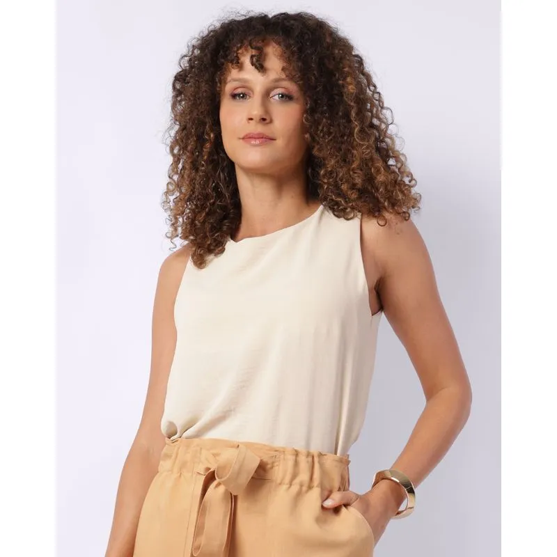 Regata Feminina Básica Bege GG
