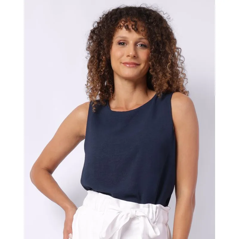 Regata Feminina Básica Marinho GG
