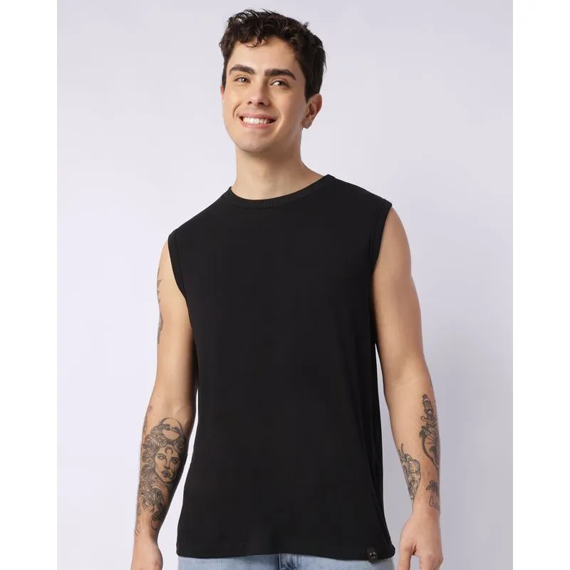 Regata Masculina Premium Soft Preta GG