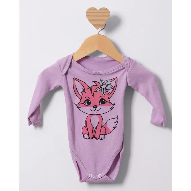 Body Bebê Manga Longa Estampa Sortidas Lilás G