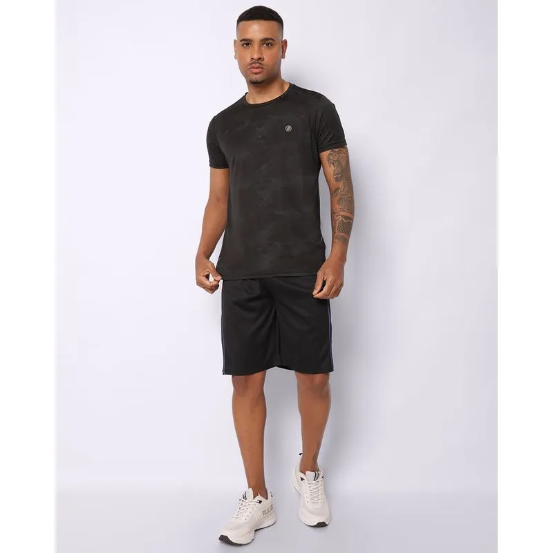 Bermuda Esportiva Masculina Reta com Listras Preta P