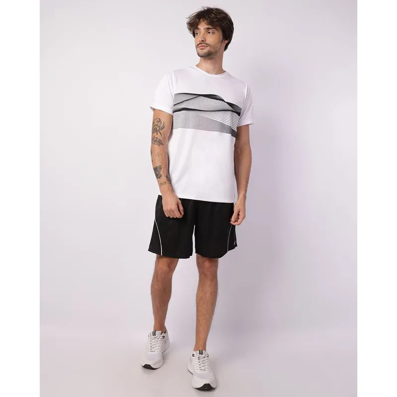 Bermuda Esportiva Masculina Dry Fit com Bolsos Recortes Preta P