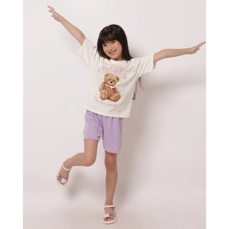 Short Infantil Curto Pipoquinha Lilás 6