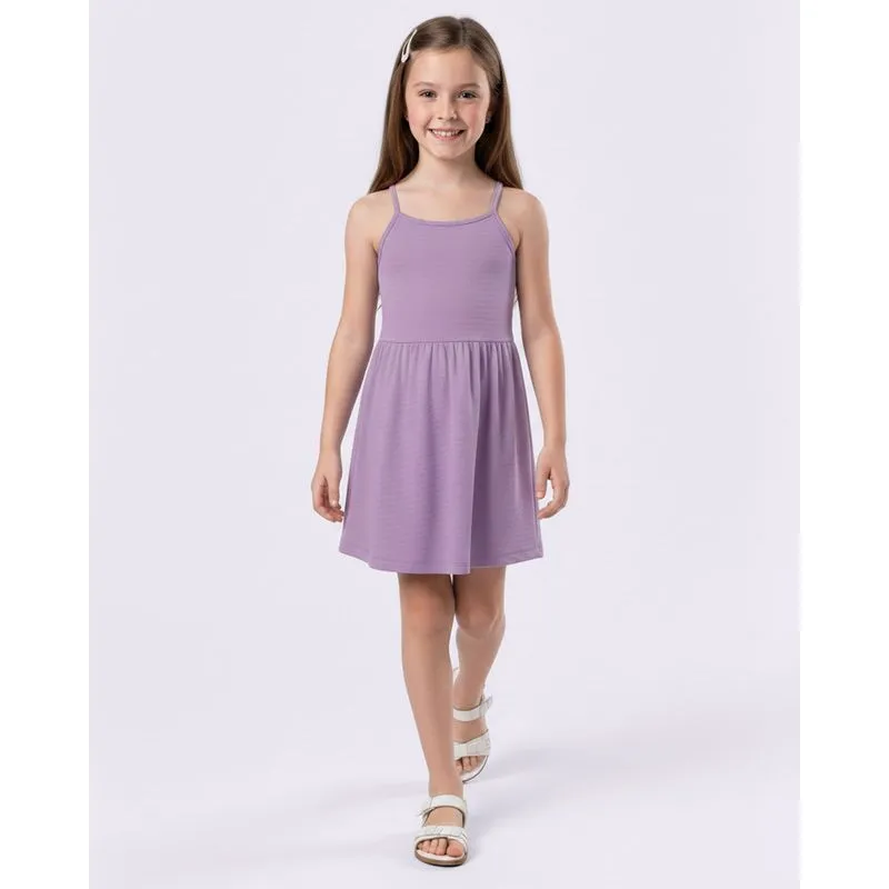 Vestido Infantil Alcinha Pipoquinha Lilás 10