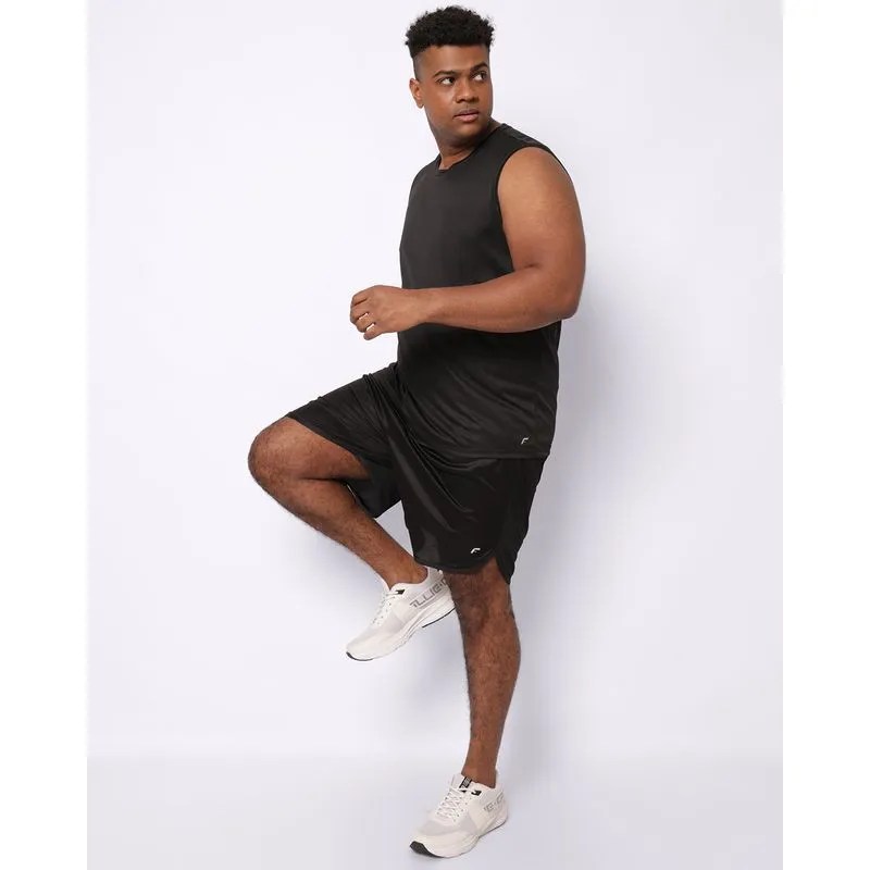 Bermuda Esportiva Plus Size Masculina Boxer Fitter Dry Fit Preta G2