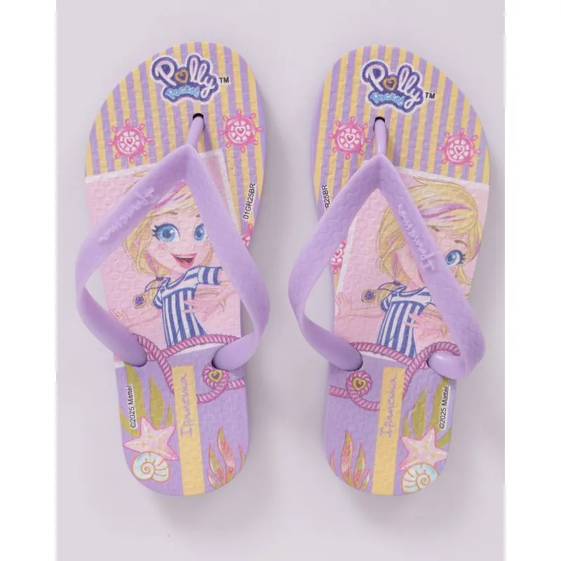 Chinelo Ipanema Infantil Polly Pocket Lilás 25/26