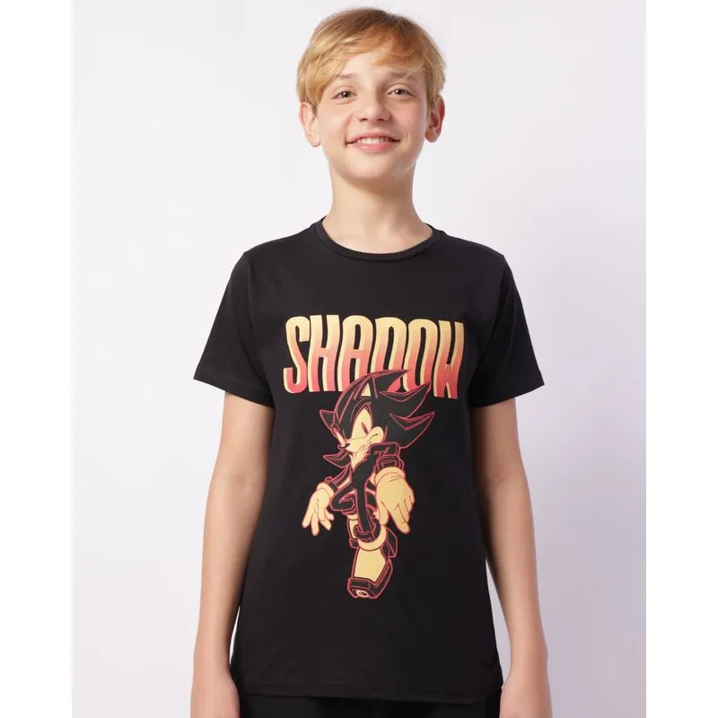 Camiseta Juvenil Algodão Shadow Manga Curta Preta 14