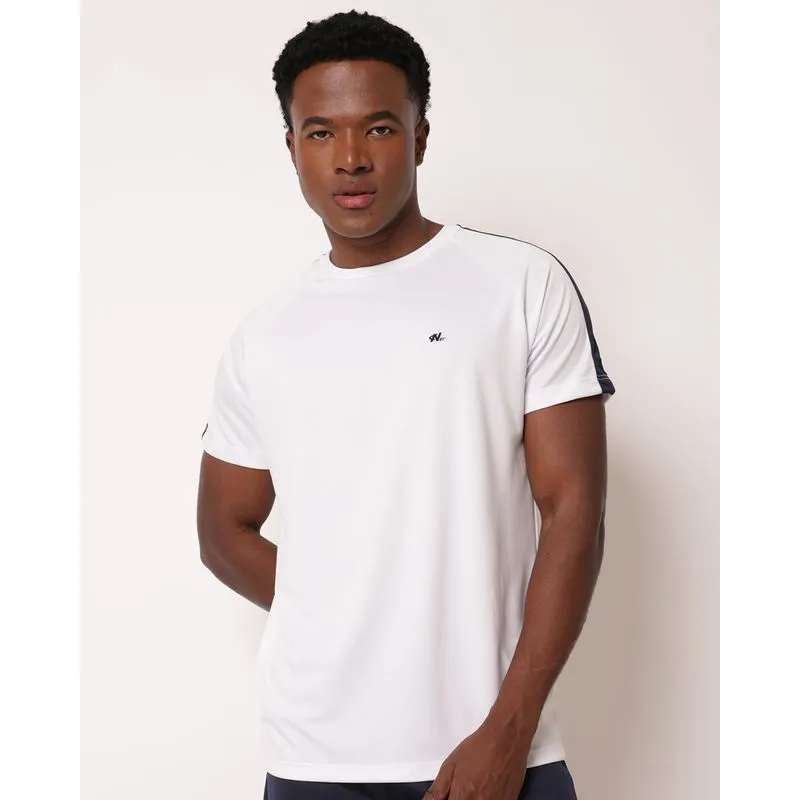 Camiseta Esportiva Masculina Dry Fit com Estampa Branca GG