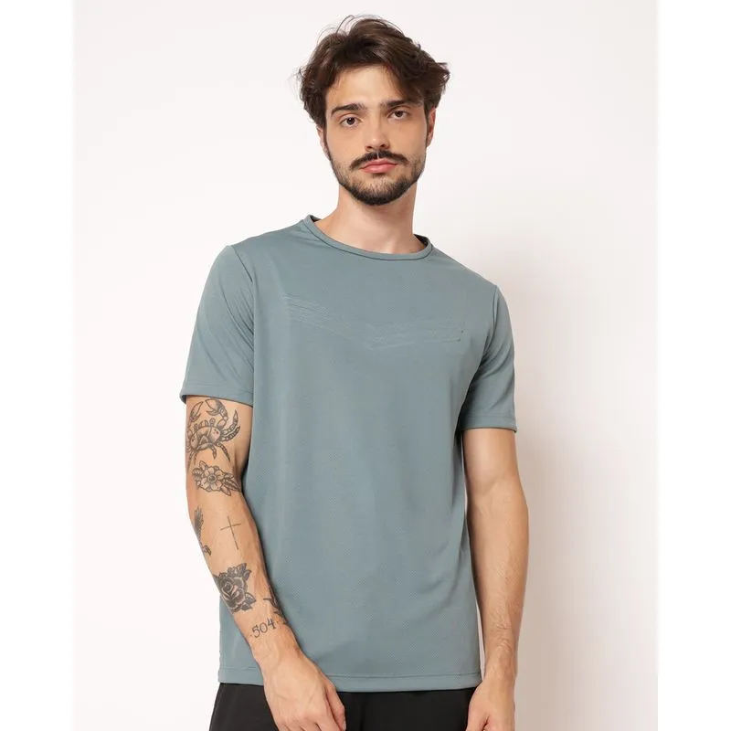Camiseta Esportiva Masculina Estampa Texturizada Verde XG