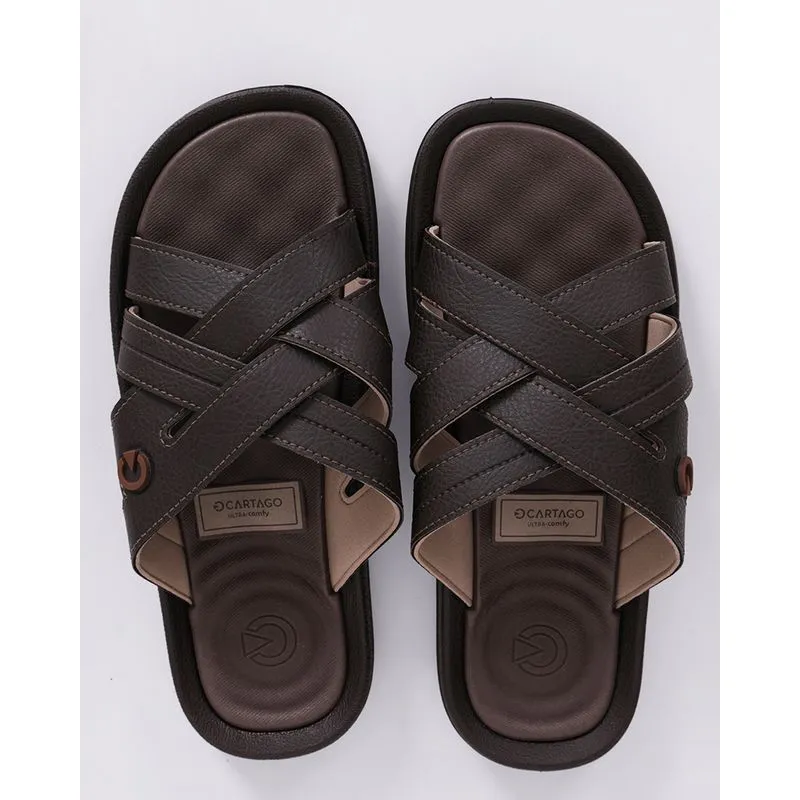 Chinelo Masculino Slide Cartago Fiji Marrom 43/44