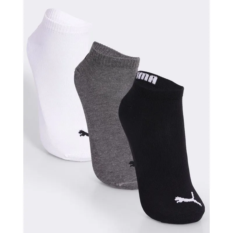 Kit 3 Pares de Meia Puma Masculina Sapatilha Cinza Branca Preta 39 A 43