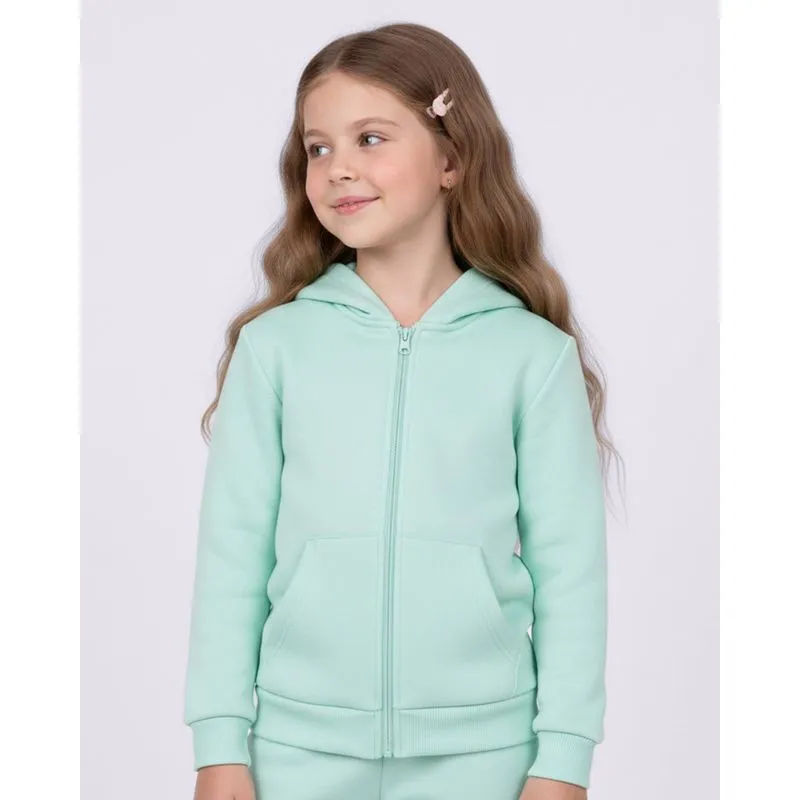 Jaqueta Moletom Infantil com Capuz e Bolsos Verde 8