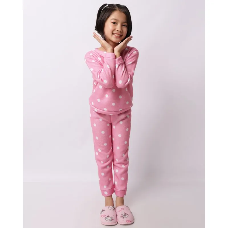Pijama Infantil Longo Soft Estampado Bolinhas Rosa 8