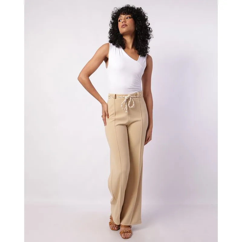 Body Feminino Decote Assimétrico Franzido Branco P