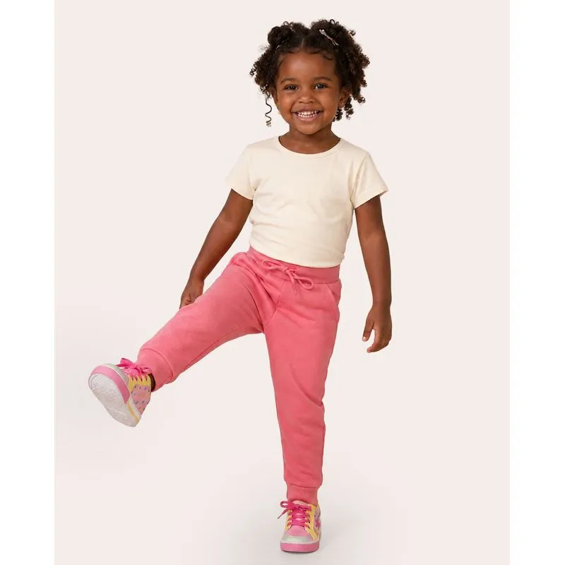 Calça Moletom Bebê Jogger com Bolso Rosa 1