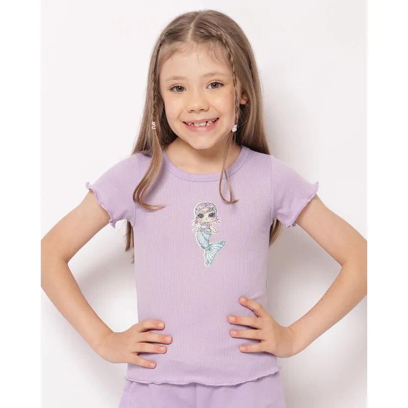 Blusa Infantil Lol Surprise Canelada com Estampa Lilás 6