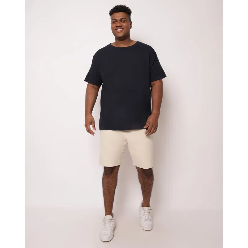 Bermuda Plus Size Masculina Moletinho com Bolsos Off White G2