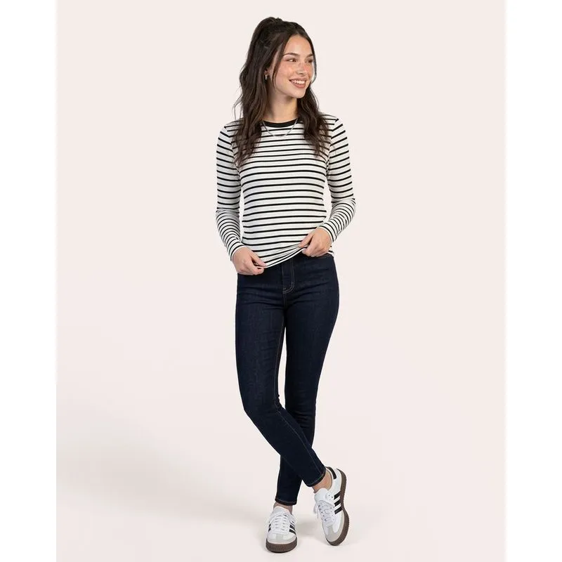 Calça Jeans Feminina Skinny Pespontada com Bolsos Azul 44