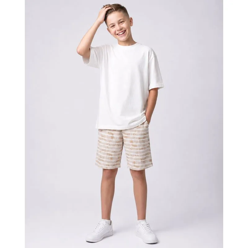 Bermuda Juvenil Surf Estampada Off White 16