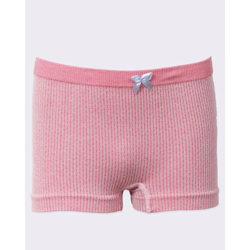 Calcinha Infantil Boxer Canelada sem Costura Rosa P