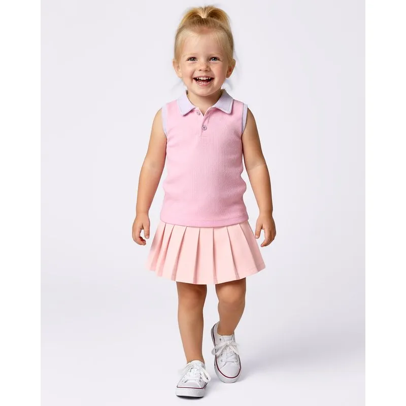 Blusa Polo Bebê Canelada Lilás 2