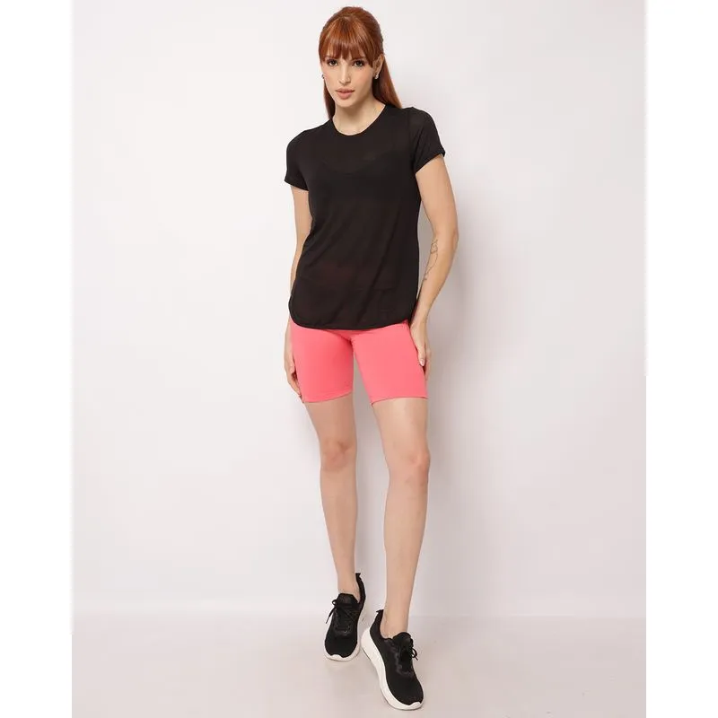 Bermuda Fitness Feminina Ciclista Fitter Suplex com Recortes Laranja GG