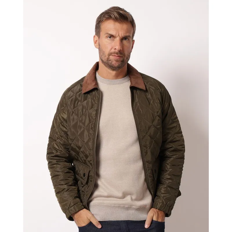 Jaqueta Masculina Matelassê com Bolsos Verde M