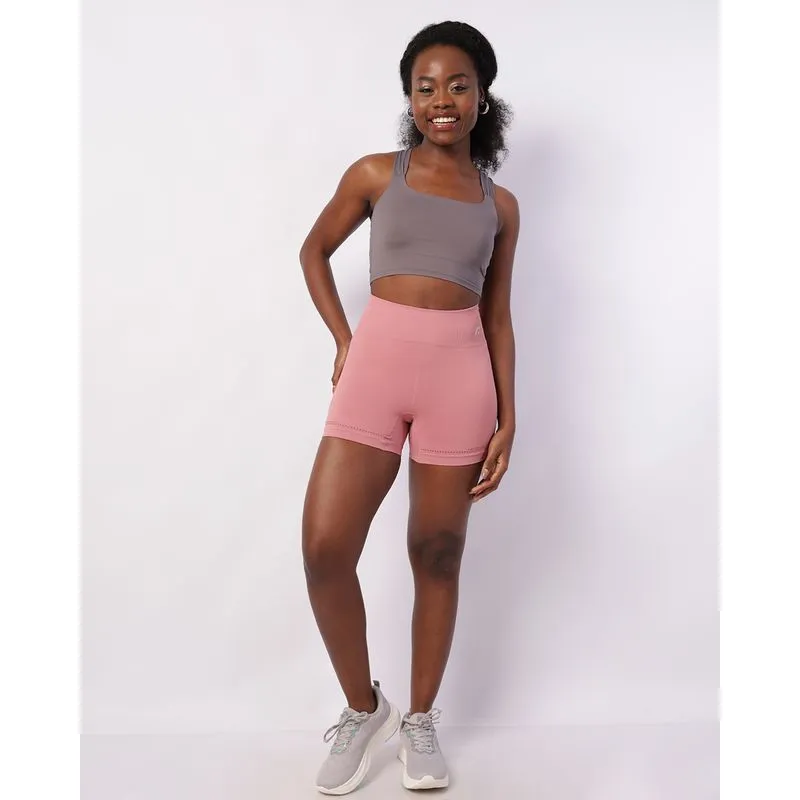 Short Fitness Feminino Fitter Recorte Rosa P