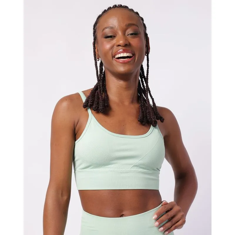 Top Fitness Feminino Fitter com Bojo Removível Verde P