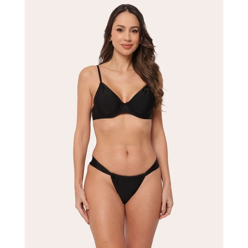 Biquini Calcinha Avulsa Cortininha Preto P
