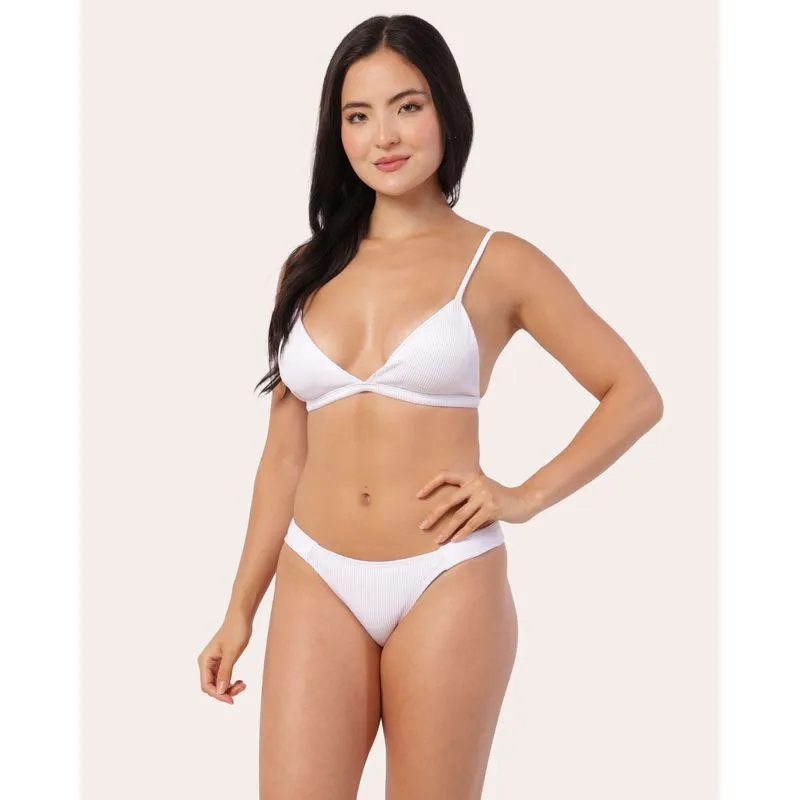 Biquíni Calcinha Feminina Poliamida Texturizada Branca GG