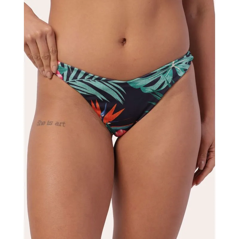 Calcinha Biquíni Fio Duplo Avulsa Estampada Floral Marinho GG