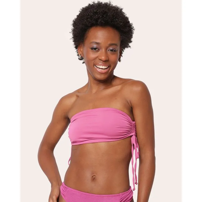 Biquíni Top Tomara que Caia Avulso sem Bojo Colissê Rosa P