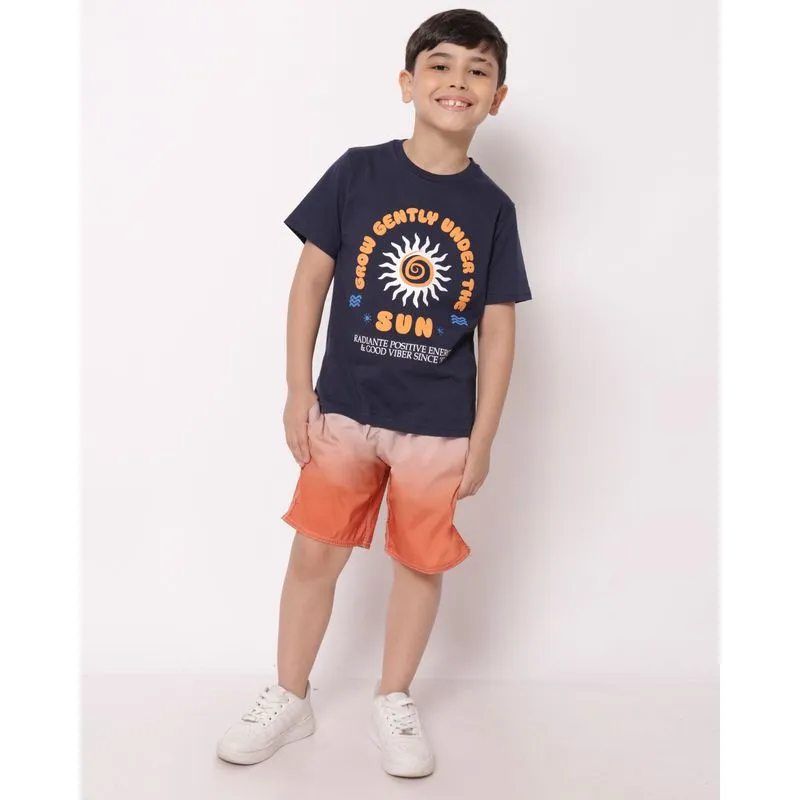 Bermuda Infantil em Microfibra Degradê Laranja 10